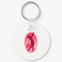 Pink Women's Golf keychains