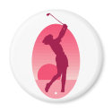 Pink Women's Golf magnets