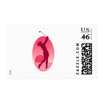 Pink Women's Golf postage by shopaholicchick Pink Women's Golf postage