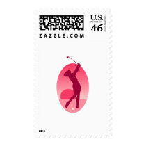 Pink Women's Golf postage by shopaholicchick Pink Women's Golf postage