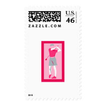 Pink Women's Golf postage by shopaholicchick Pink Women's Golf postage
