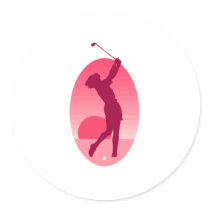 Pink Women's Golf stickers