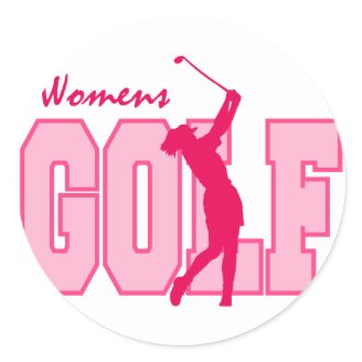 Pink Women's Golf Sticker