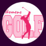 Pink Women's Golf Sticker