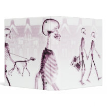 Pink X-Ray Skeletons Afternoon Stroll Binder