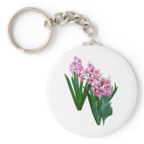 Pink yacinths All in a Row keychains