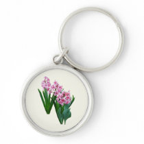 Pink yacinths All in a Row keychains