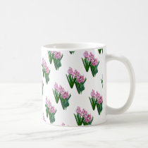 Pink yacinths All in a Row mugs