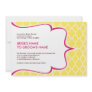 Pink & Yellow Curvy Invitations