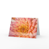 Pink & Yellow Dahlia Greeting Card