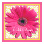 Pink Yellow Gerbera Daisy Bridal Shower Invitation