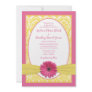 Pink Yellow Gerbera Daisy Wedding Invitation