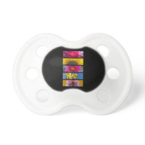 Pink & Yellow Macro Flowers Baby Pacifier