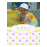 Pink & Yellow Polka Dot Party Invitation