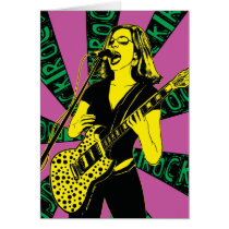 Pink Yellow Rockstar Card