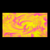 Pink Yellow Wavy Poster