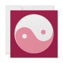 Pink Yin-Yang Symbol invitations by livingzen Pink Yin-Yang Symbol invitations