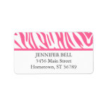 Pink Zebra Address Label