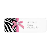 Pink Zebra Address Labels labels