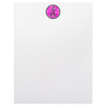 pink zebra awareness ribbon letterhead design