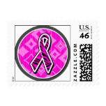 pink zebra awareness ribbon stamps