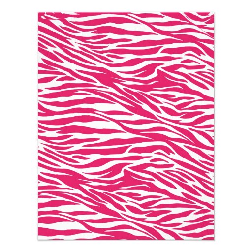 Pink Zebra Bachelorette Party Flat Invitation