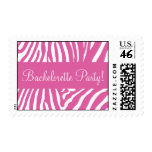 Pink Zebra Bachelorette Party Postage