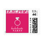 Pink Zebra Bachelorette Party Small Stamp