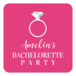 Pink Zebra Bachelorette Party Sticker