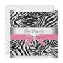Pink Zebra Bat Mitzvah Invitation