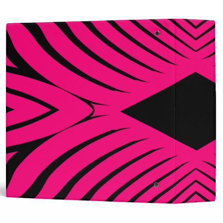 Pink Zebra Binder