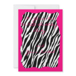 Pink Zebra Birthday Invites