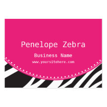 Pink Zebra Business Card
