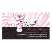 Pink Zebra Business Cards