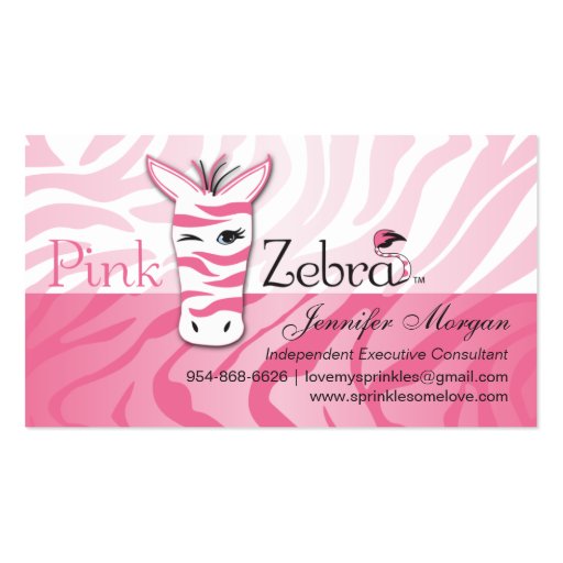 Pink Zebra Business Cards