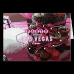 Pink /Zebra Cupcakes Las Vegas PARTY Card cards