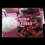 Pink /Zebra Cupcakes Las Vegas PARTY Card cards