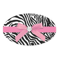 Pink Zebra Envelope Seal Sticker sticker