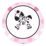Pink Zebra Envelope Seals / Toppers 20 Sticker