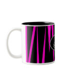 Pink Zebra Initial Monogrammed Coffee Mug