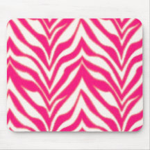 Pink Zebra Mouse Pad
