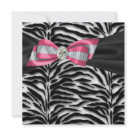 Pink Zebra Party Invitation