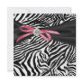 Pink Zebra Party Invitation