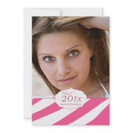 Pink zebra photo graduation party announcement zazzle_invitation