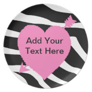 Pink Zebra Plate plate