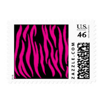 Pink Zebra Postage Stamps stamps