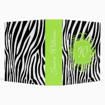 Pink & Zebra Print 3 Ring Binder