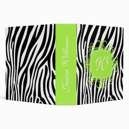 Pink & Zebra Print 3 Ring Binder