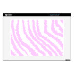 Pink Zebra Print, Animal Pattern. 15" Laptop Skin