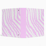 Pink Zebra Print, Animal Pattern. 3 Ring Binders